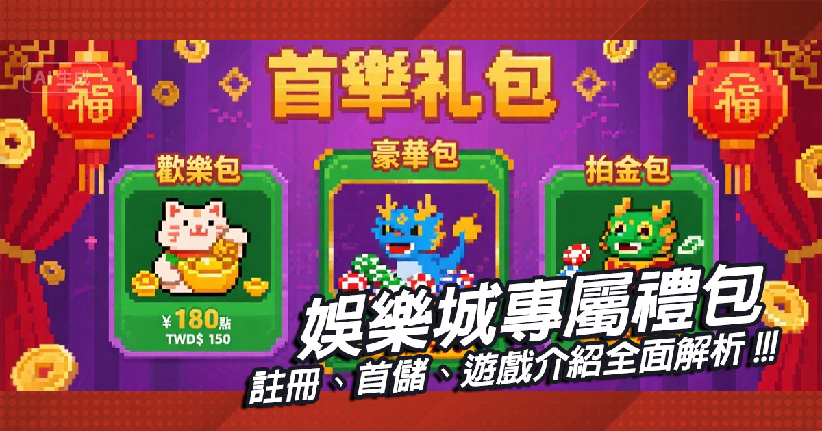 娛樂城專屬禮包優惠一次看懂！註冊、首儲、...